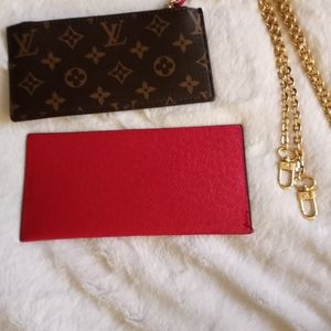 Louis Vuitton coin purse,chain credit card holdef